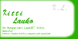 kitti lauko business card